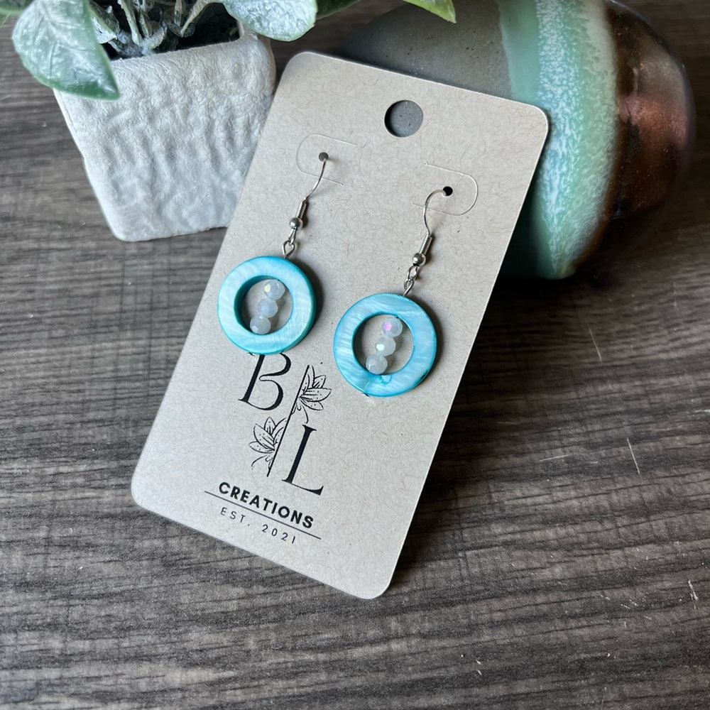 Turquoise and Silver Dangle Earrings